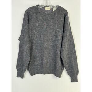VTG Potomac Collection Sweater Mens L 90s Y2K Wool Blend Holiday Grandpa Italy